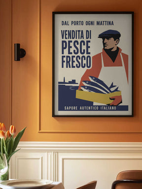 Italian Fish Market Poster