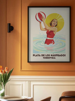 Retro Beach Ball Fun Poster