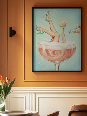 Champagne Bubble Bath Poster
