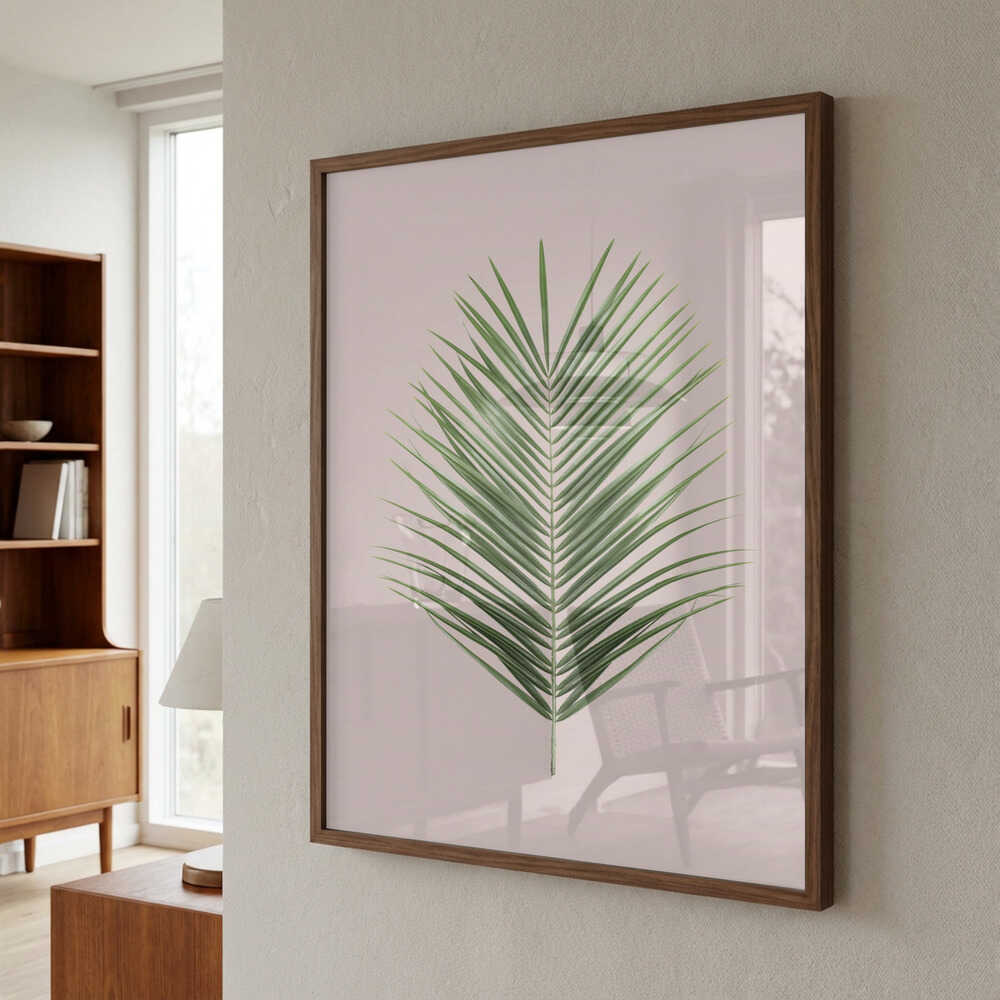 Palm Leaf Blush Poster