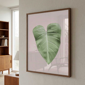 Tropical Leaf Blush Poster