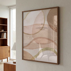 Blush and Brown Abstract Poster