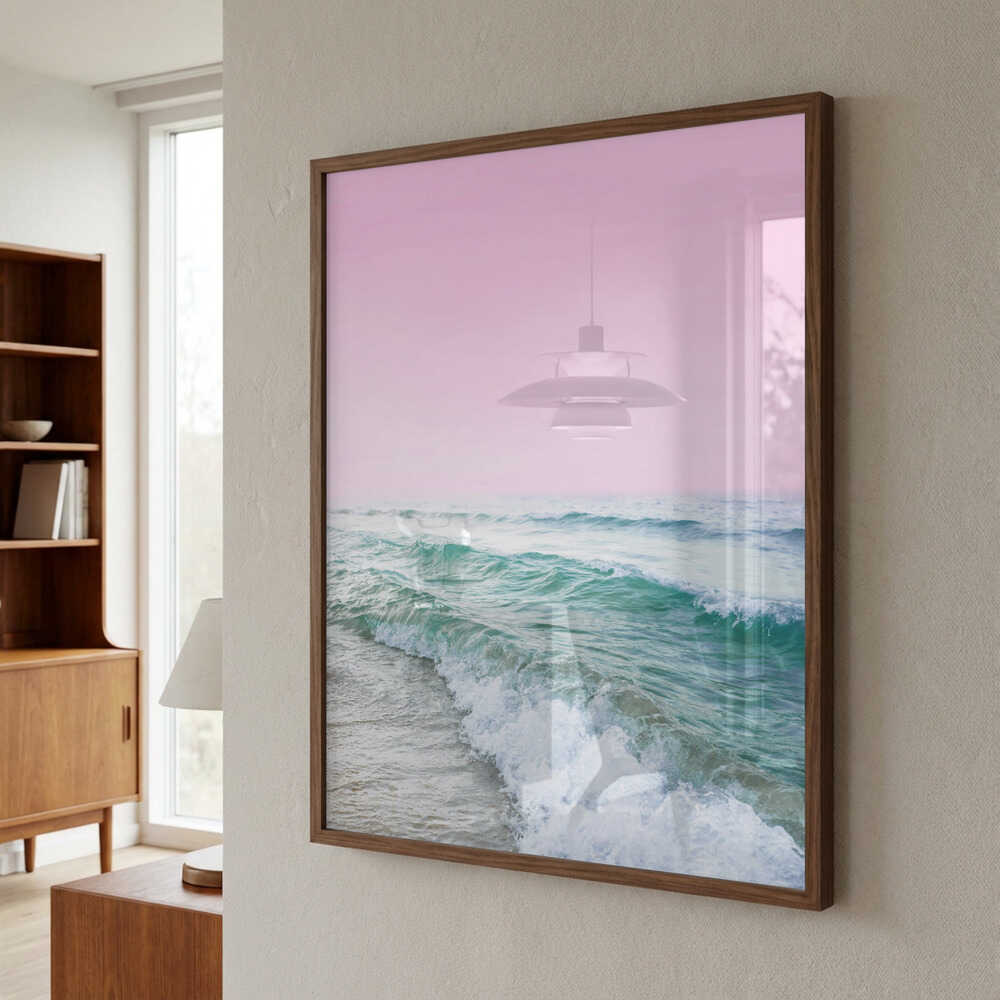 Pink Sky Beach Poster