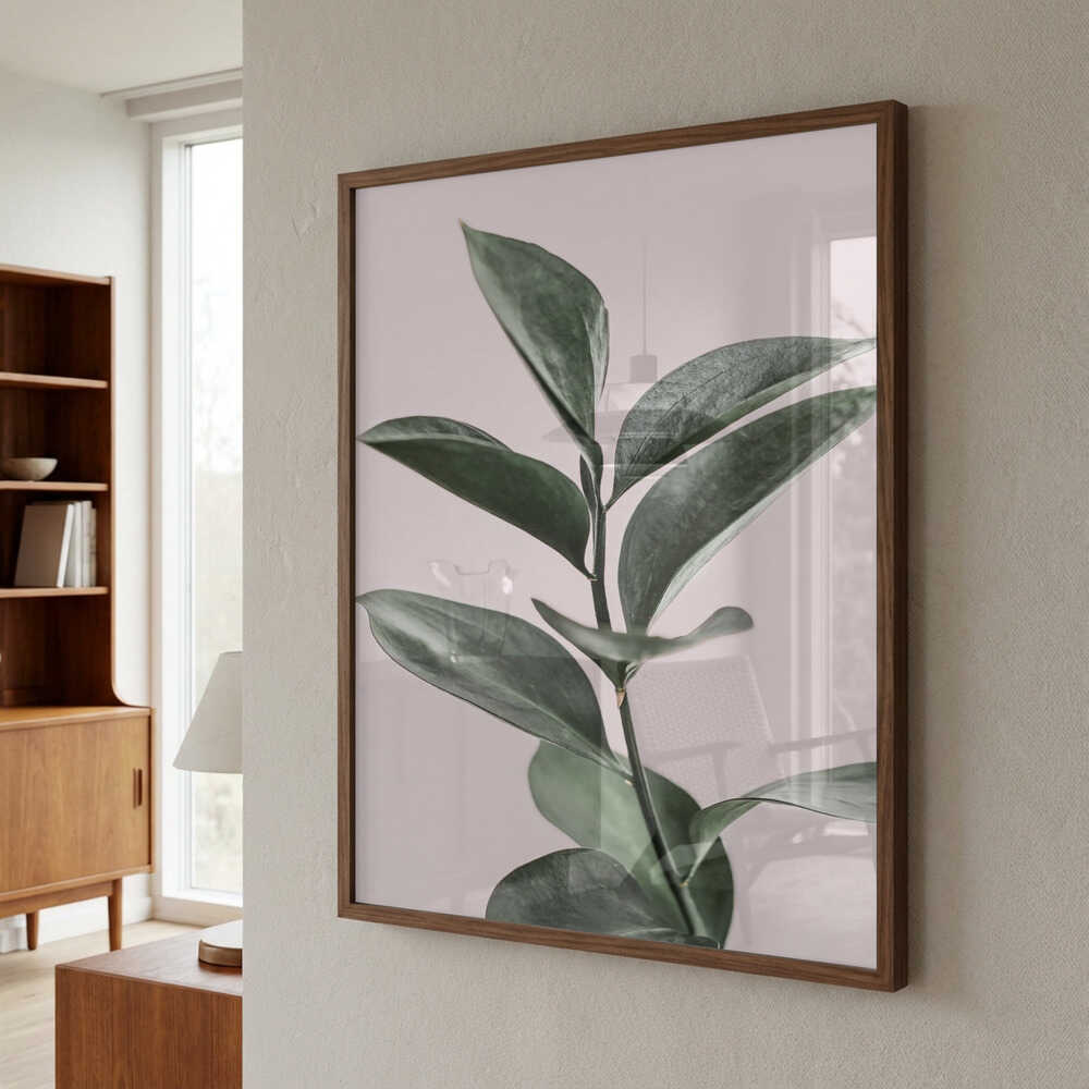 Foliage on Pink Poster