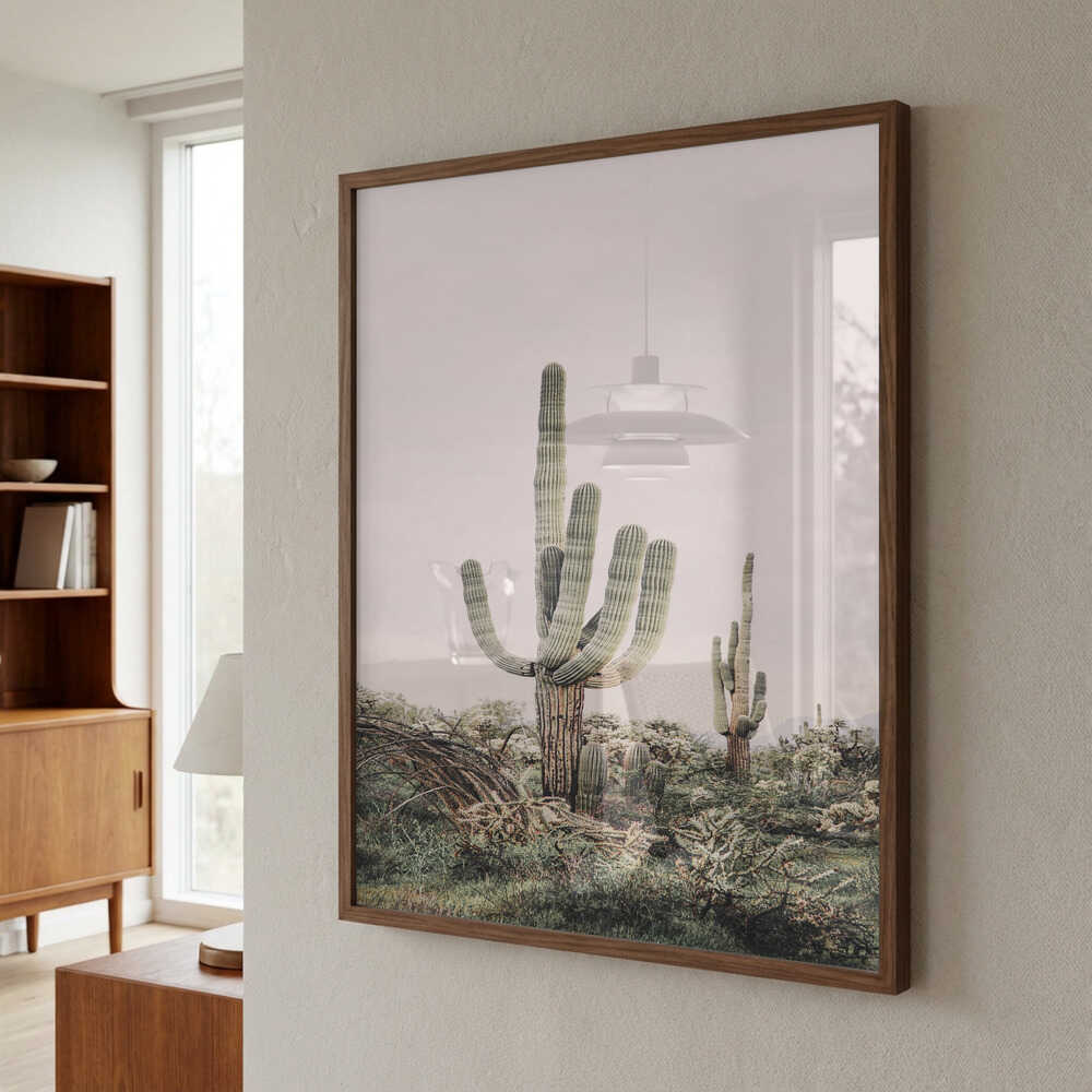 Pink Saguaro Poster