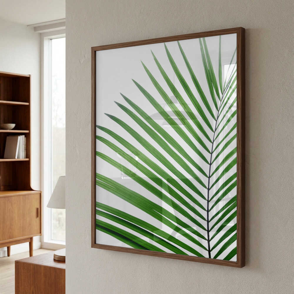 Green Palm Leaf Poster