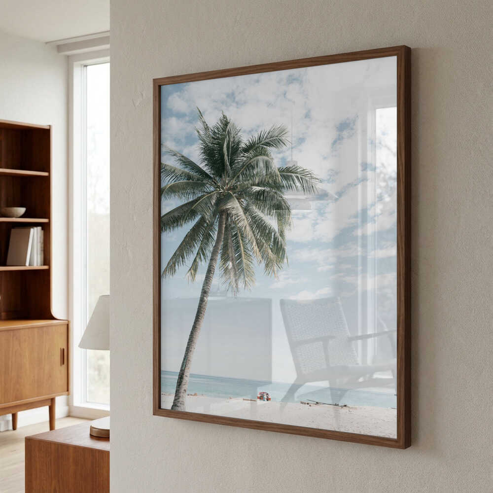 Palm tree at the beach 2 Poster