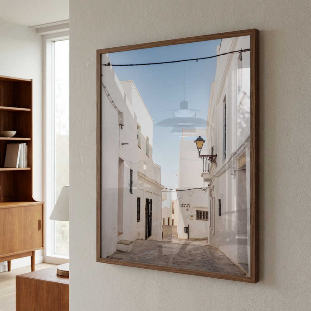 The White town of Vejer de La Frontera Poster