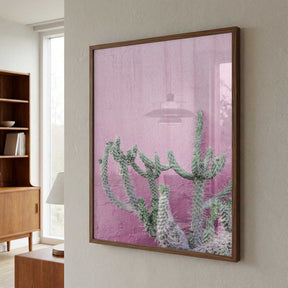 Cactus On Pink Poster