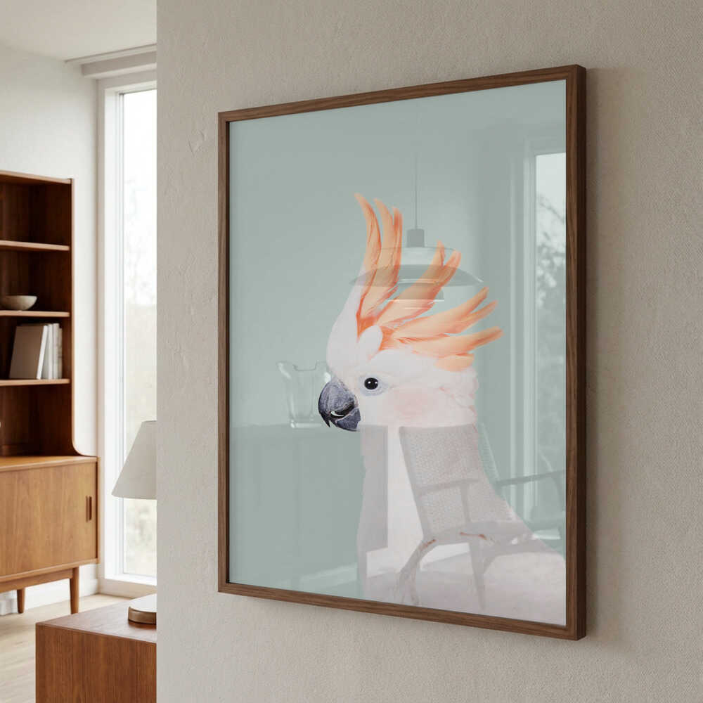 Cockatoo on Mint Poster