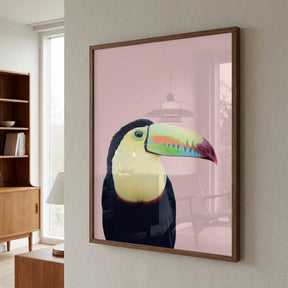 Toucan on Pink Poster