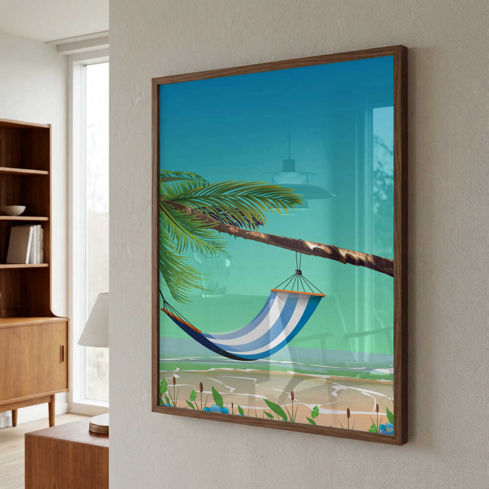 Hammock On A Beach Poster