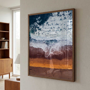 Beachscape With Waves Crashing Poster