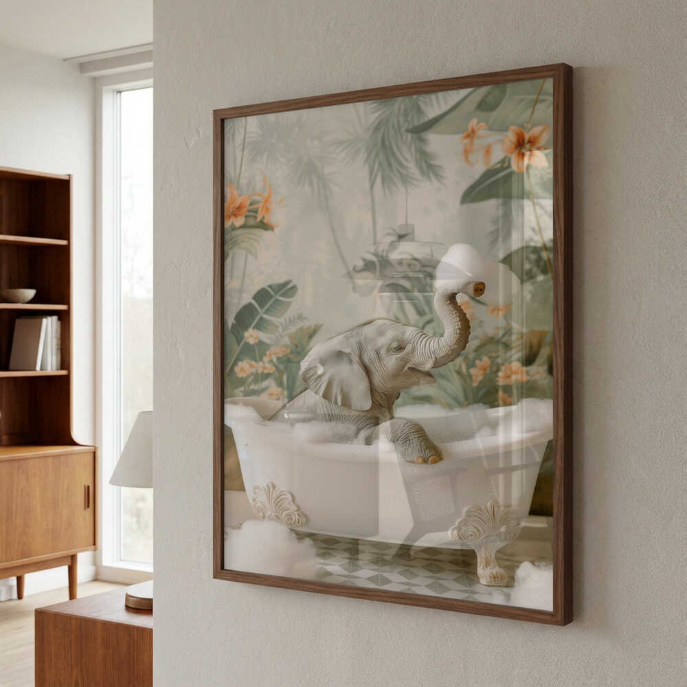 Elephant Bubble Bliss Poster