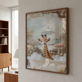 Whimsical Giraffe Soak Poster