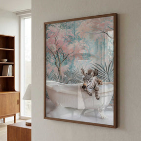 Bubbly Zebra Delight Poster