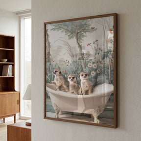 Meerkat Bath Time Fun Poster