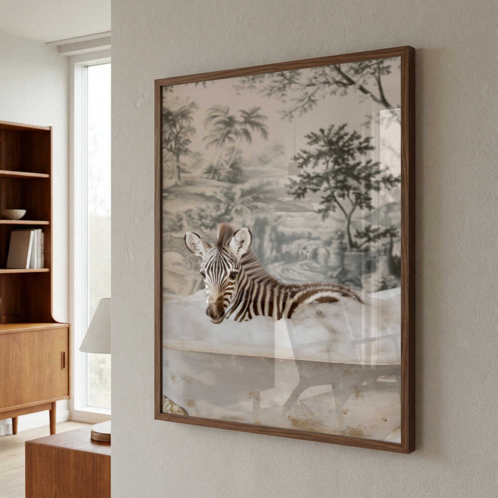 Zebra Bubble Bliss Poster