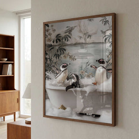 Penguin Splash Party Poster