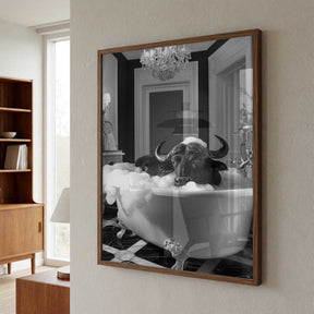 Curious Buffelo In the Tub Poster
