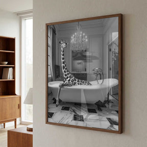 Giraffe Glam Soak Poster