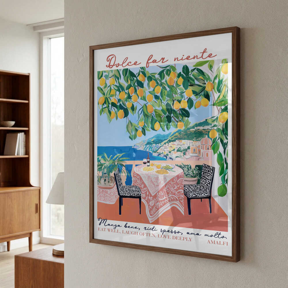 Eat Well Amalfi Poster