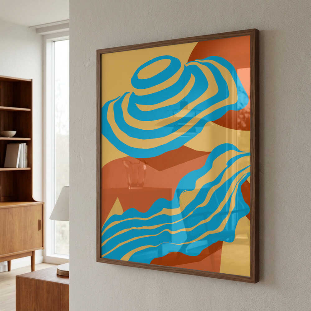 Sunlit Wavesstripe Poster
