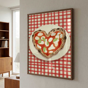 Pizza Heart checked Poster