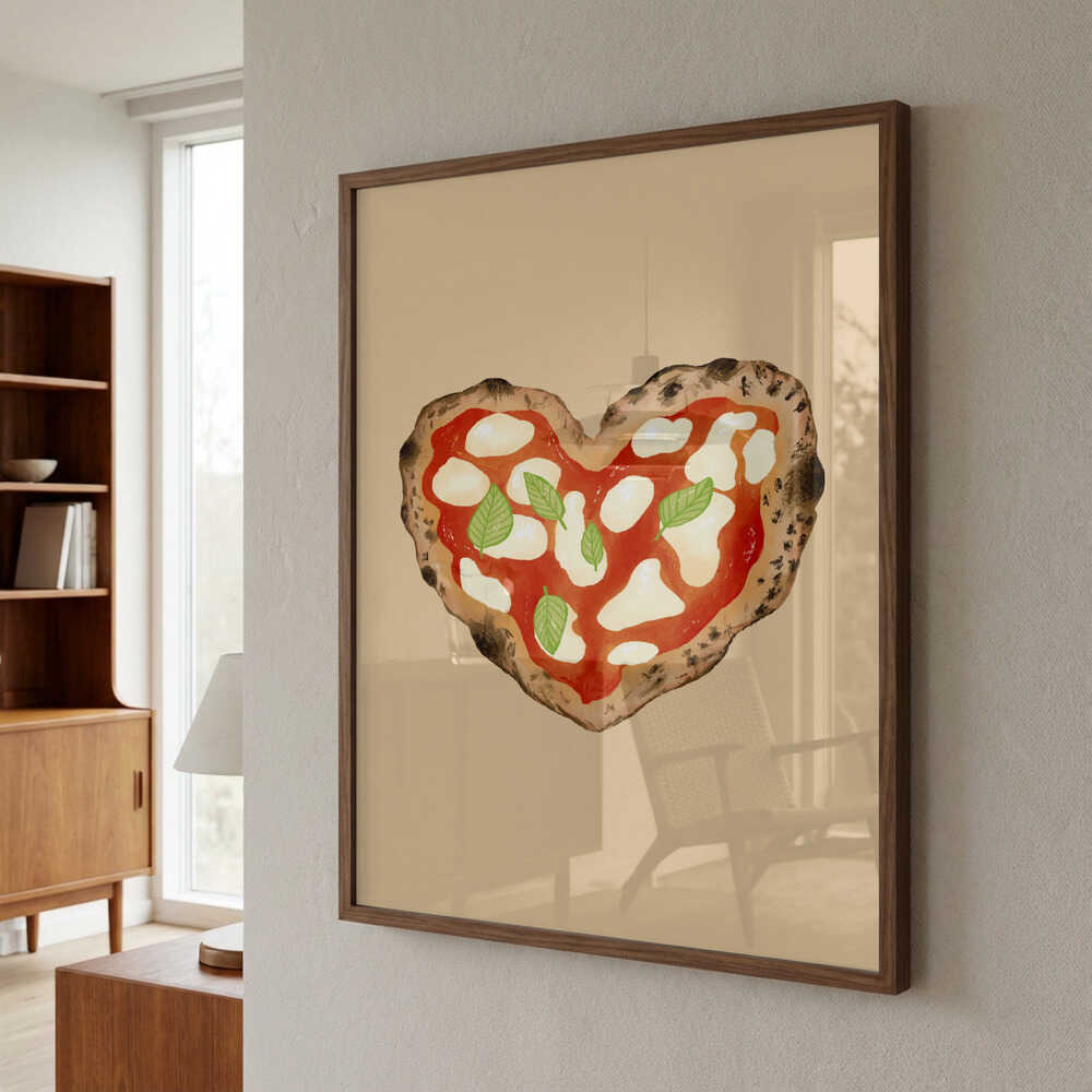Pizza Heart Poster
