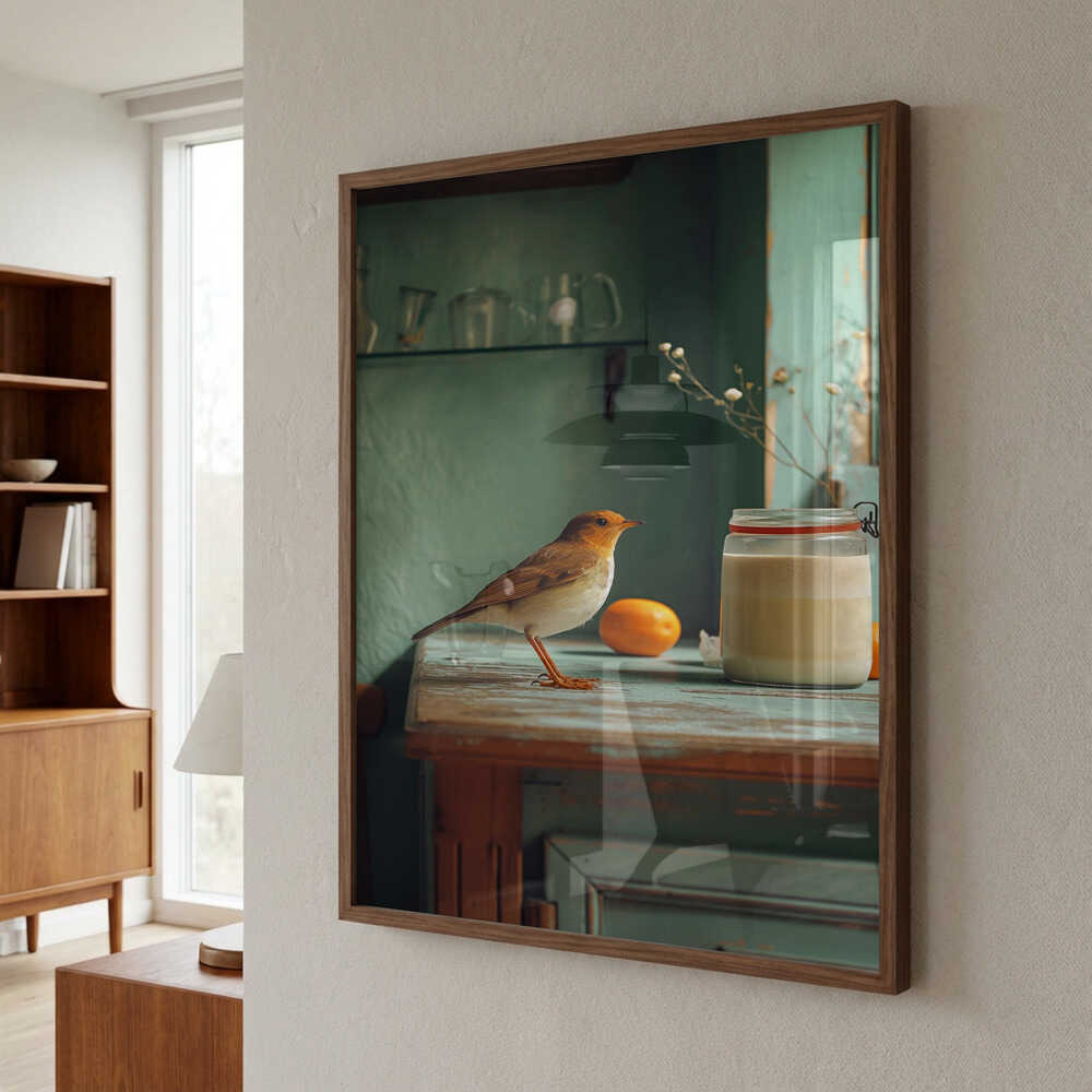 Country Morning Bird Poster