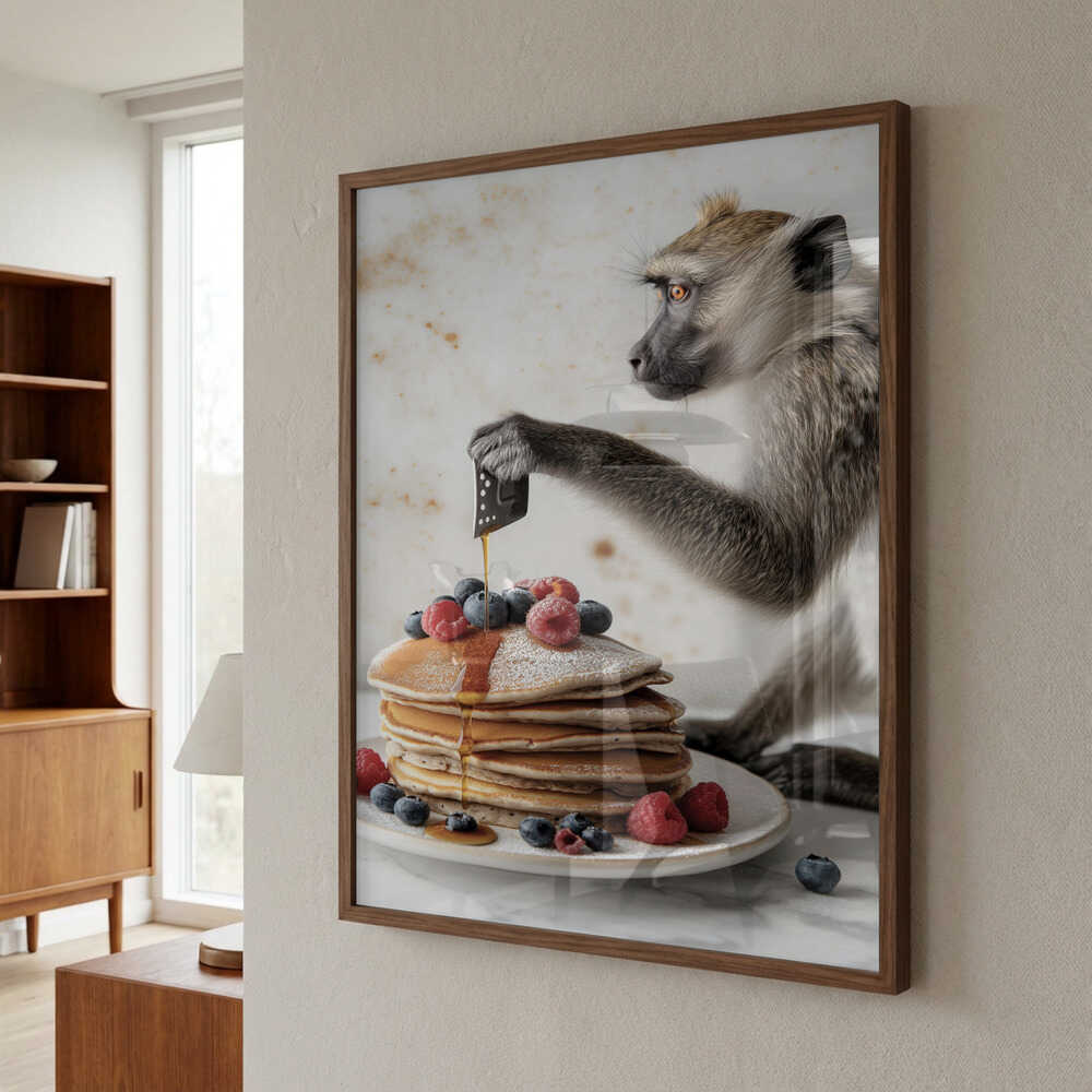 Monkey Maple Morning Poster