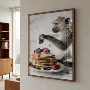 Monkey Maple Morning Poster