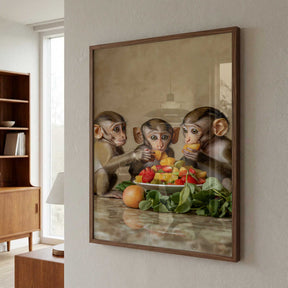 Little Monkey Feast Poster