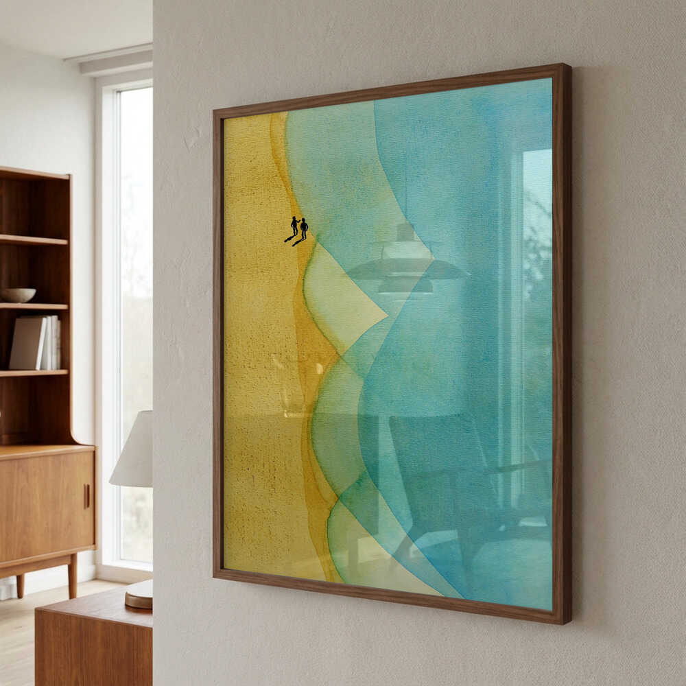 Relaxed Beach Walk Along the Sea Poster