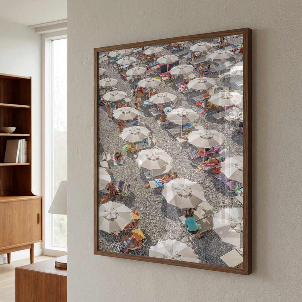 Amalfi Beach Umbrellas Poster