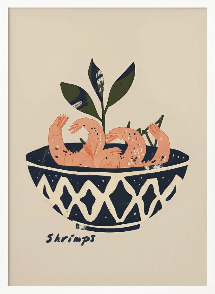 Shrimps Bowl Kitchen Poster - Corkframes.com