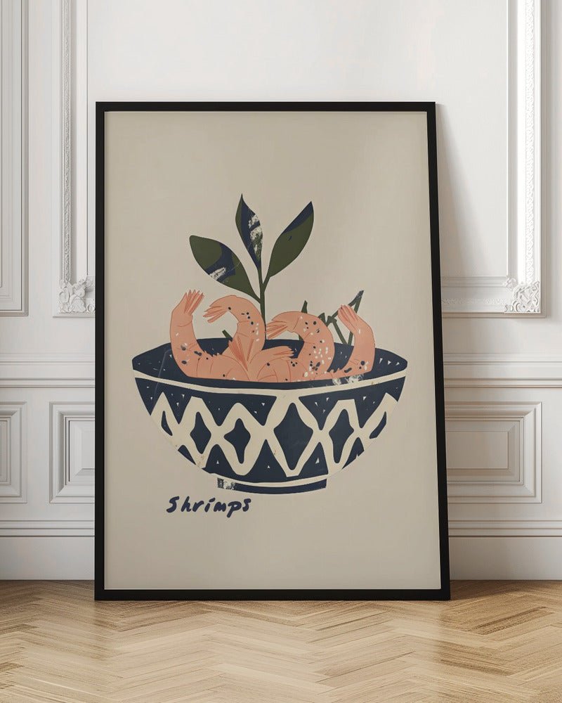 Shrimps Bowl Kitchen Poster - Corkframes.com