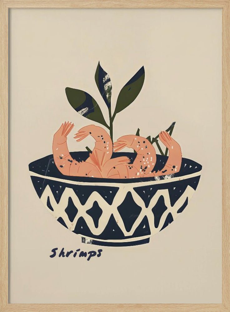 Shrimps Bowl Kitchen Poster - Corkframes.com