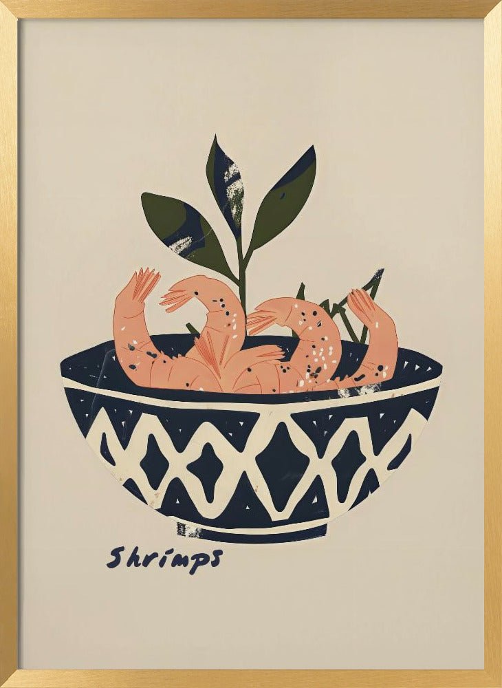 Shrimps Bowl Kitchen Poster - Corkframes.com