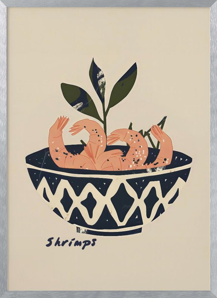 Shrimps Bowl Kitchen Poster - Corkframes.com