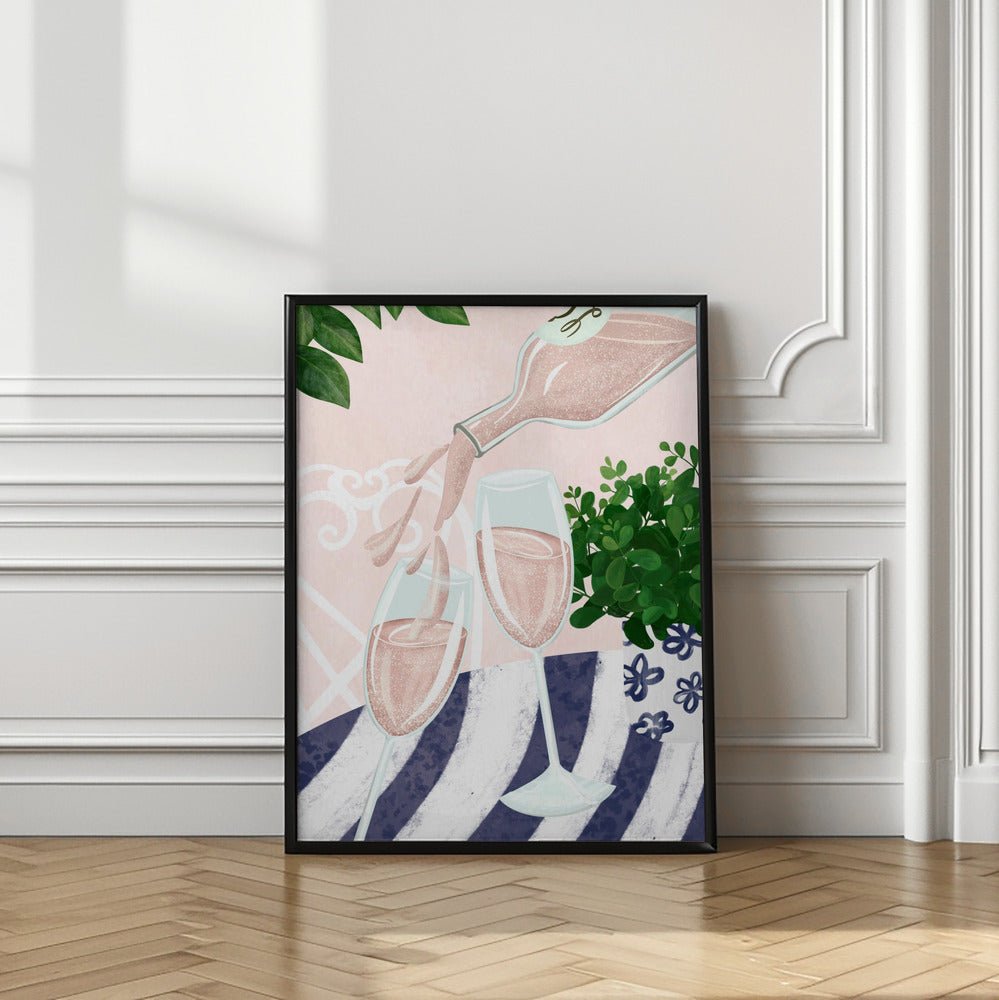 Sparkling Rosé Poster - Corkframes.com