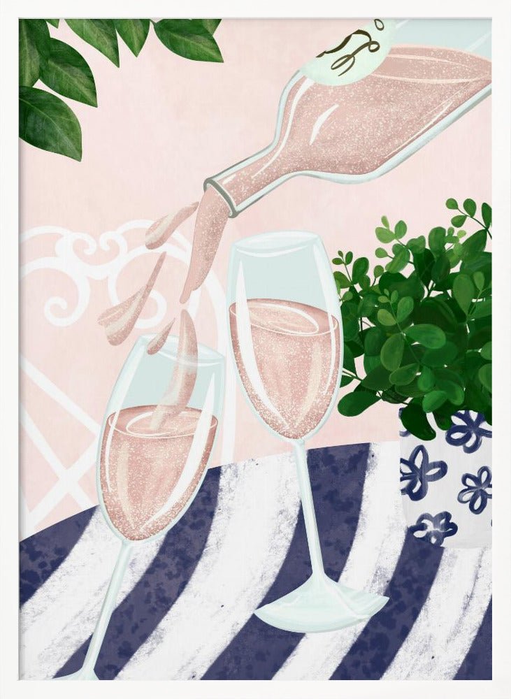 Sparkling Rosé Poster - Corkframes.com