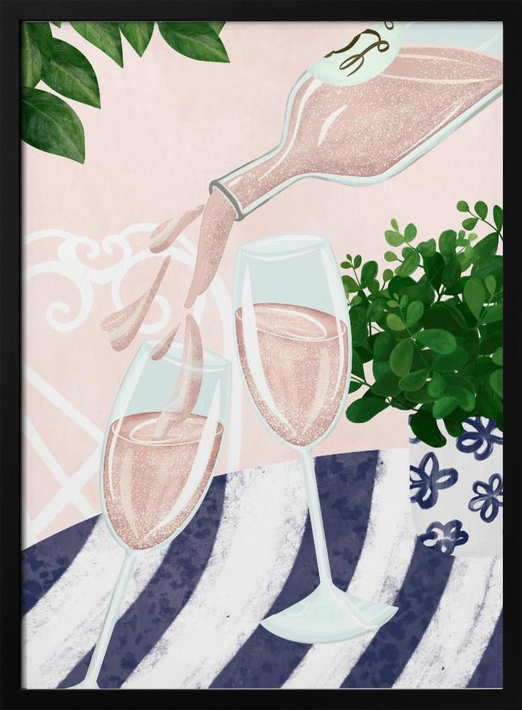 Sparkling Rosé Poster - Corkframes.com