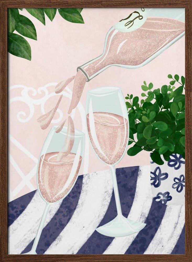 Sparkling Rosé Poster - Corkframes.com