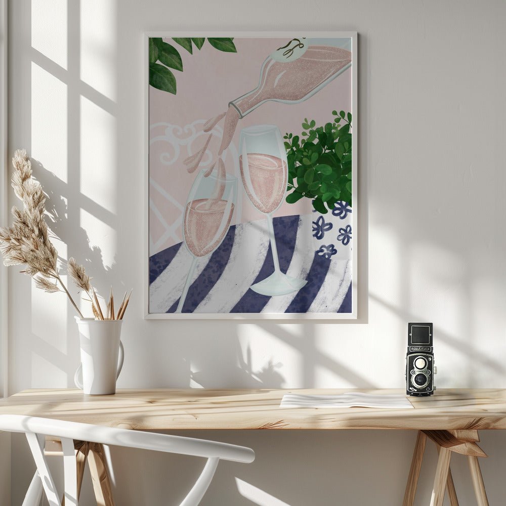 Sparkling Rosé Poster - Corkframes.com