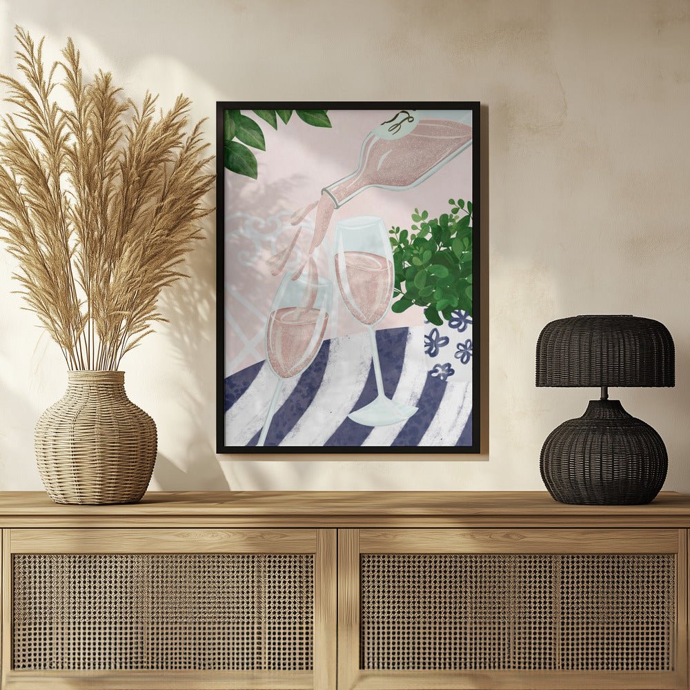 Sparkling Rosé Poster - Corkframes.com