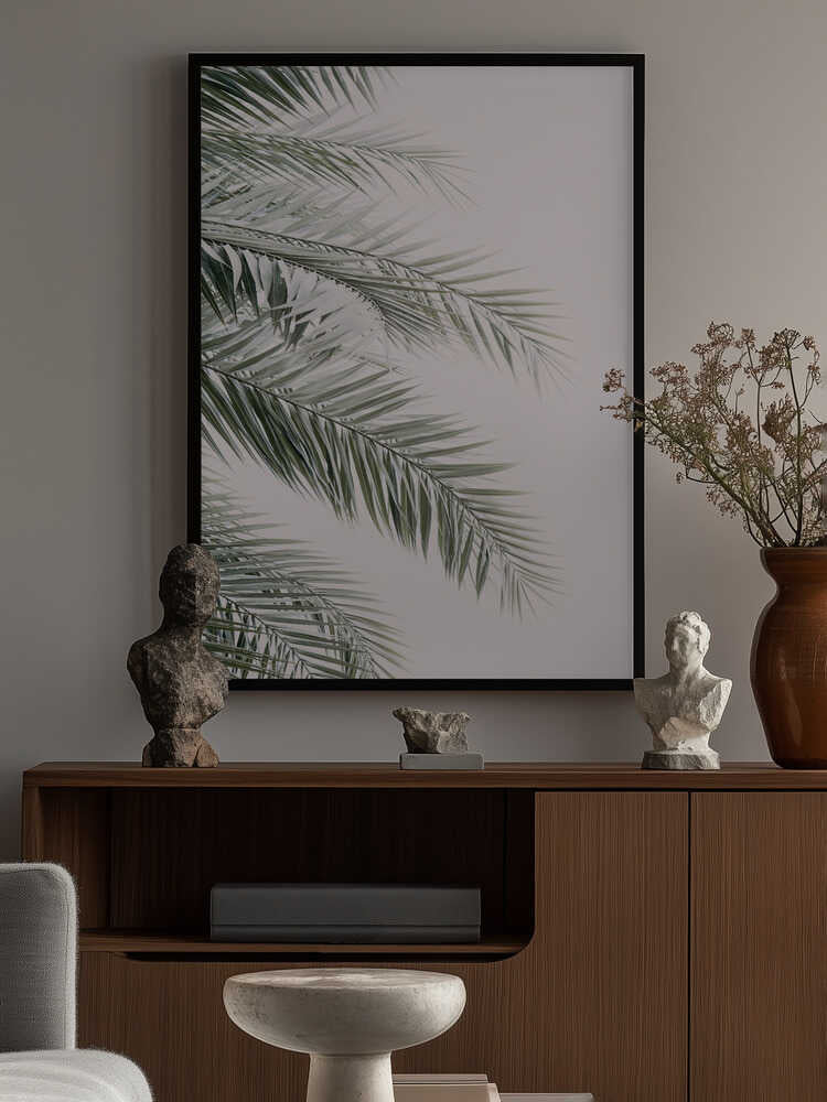 Blush Palm Leaves Poster