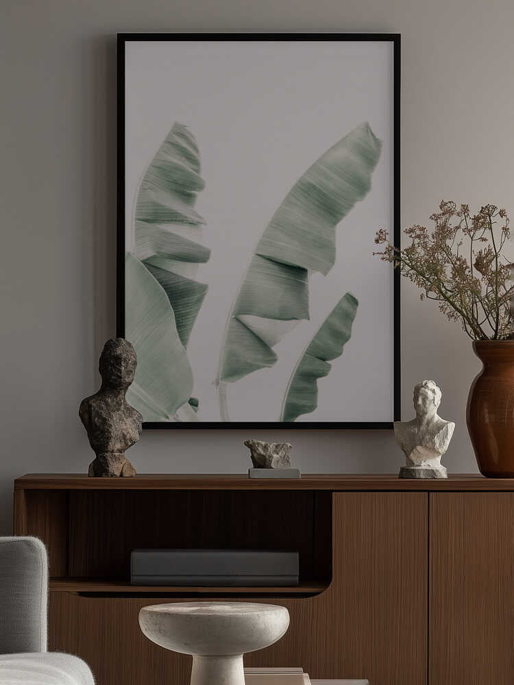 Blush Banana Leaves Poster