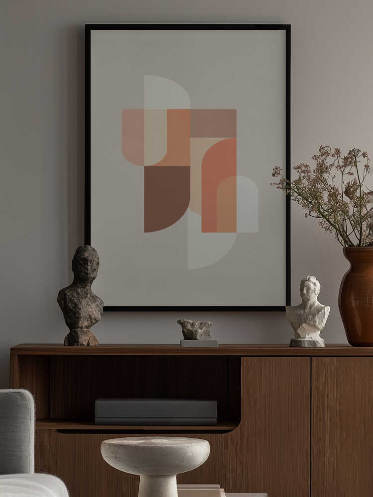 Retro Geometric III Poster