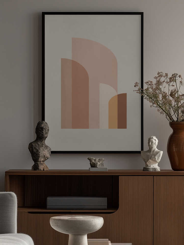 Retro Geometric IV Poster